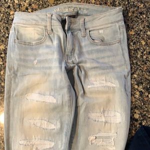 American Eagle Light blue. Size 6. Super low jeggings